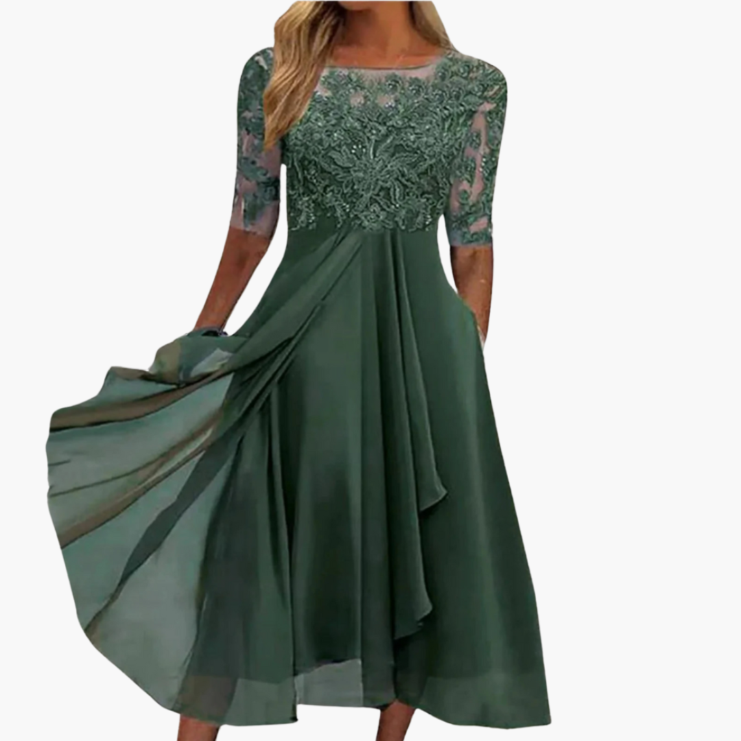 Kayla | Kleid mit Spitzenstickerei