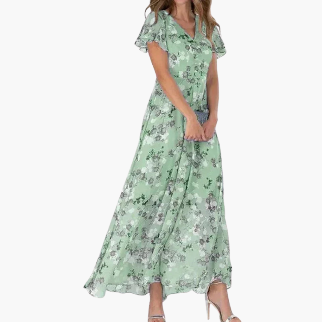 Natalie | Langes Blumenkleid