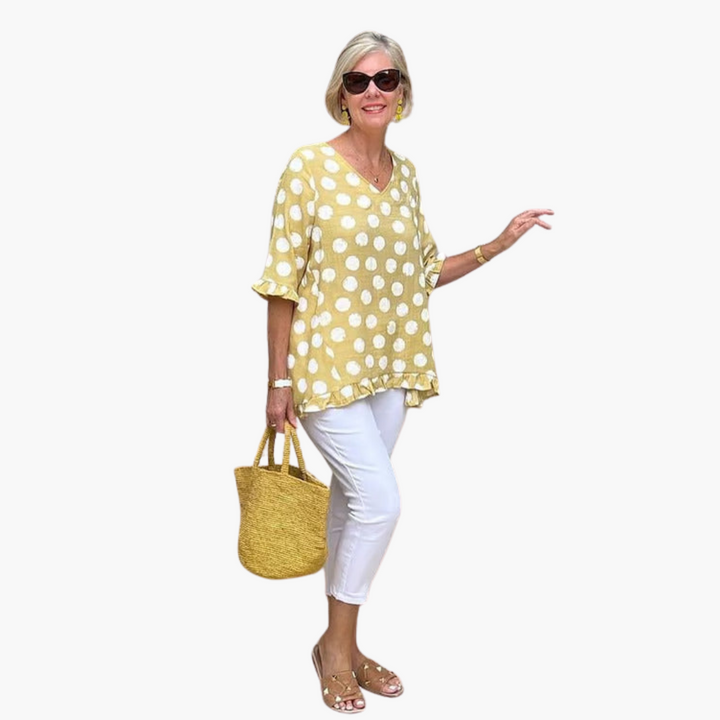 Evelyn | Stilvolle Bluse mit V-Ausschnitt