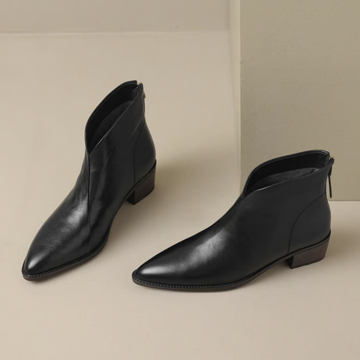 Carmelle – Luxuriöse Stiefeletten mit niedrigem Absatz