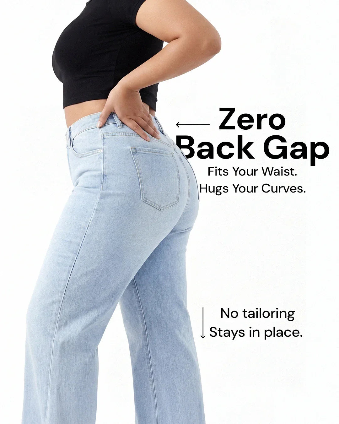 Remerie – Mid Rise BBL Wide Leg Jeans