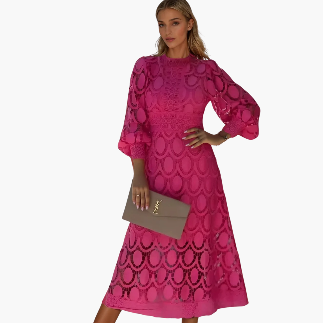 Eloise | Langes Patchwork-Kleid