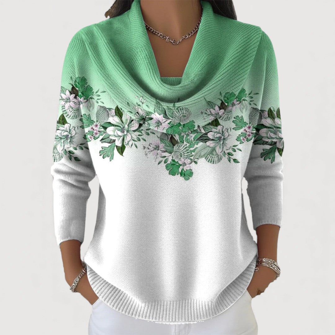 Lorina – Floral gestrickter Pullover