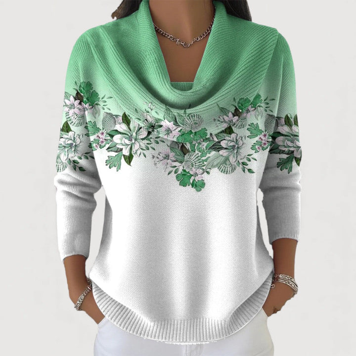 Lorina – Floral gestrickter Pullover
