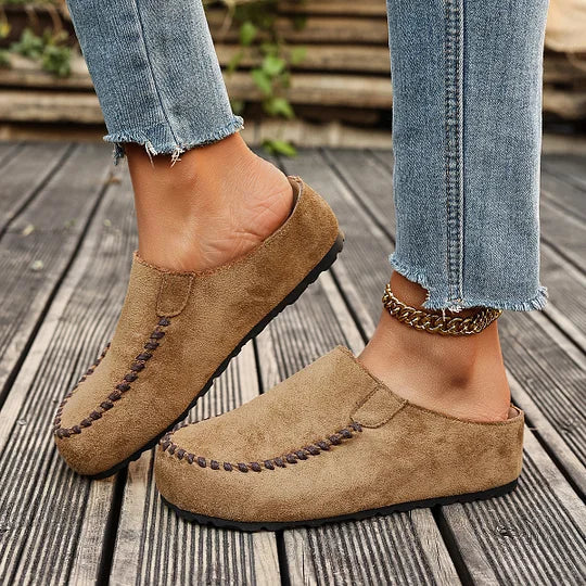 Arabella – Orthopädische Vintage-Pantoletten aus Leder