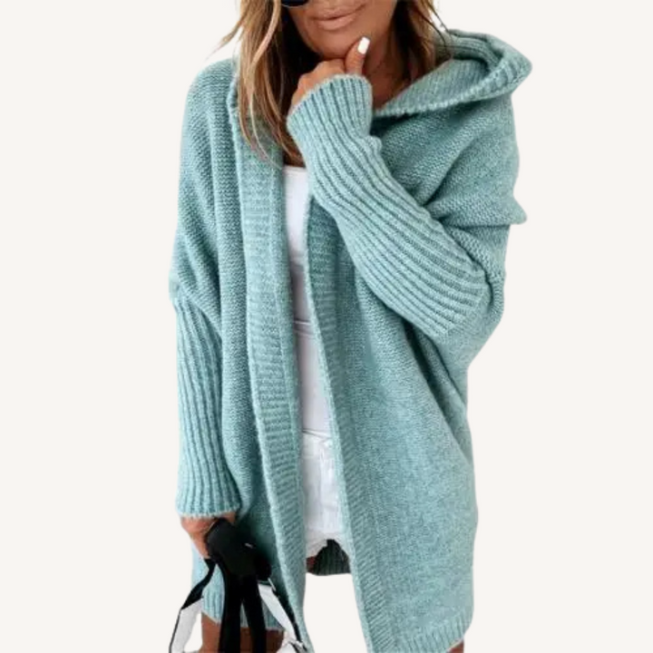 Paige | Legerer Kapuzen-Cardigan