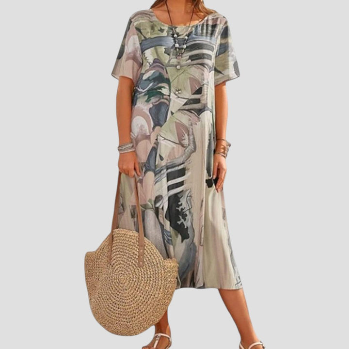 Teressa – Fließendes Midi-Sommerkleid