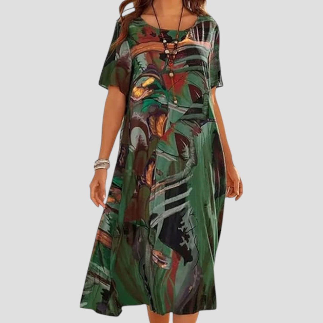 Teressa – Fließendes Midi-Sommerkleid