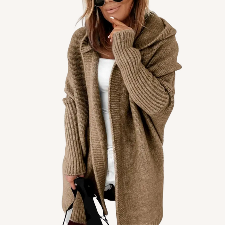 Paige | Legerer Kapuzen-Cardigan