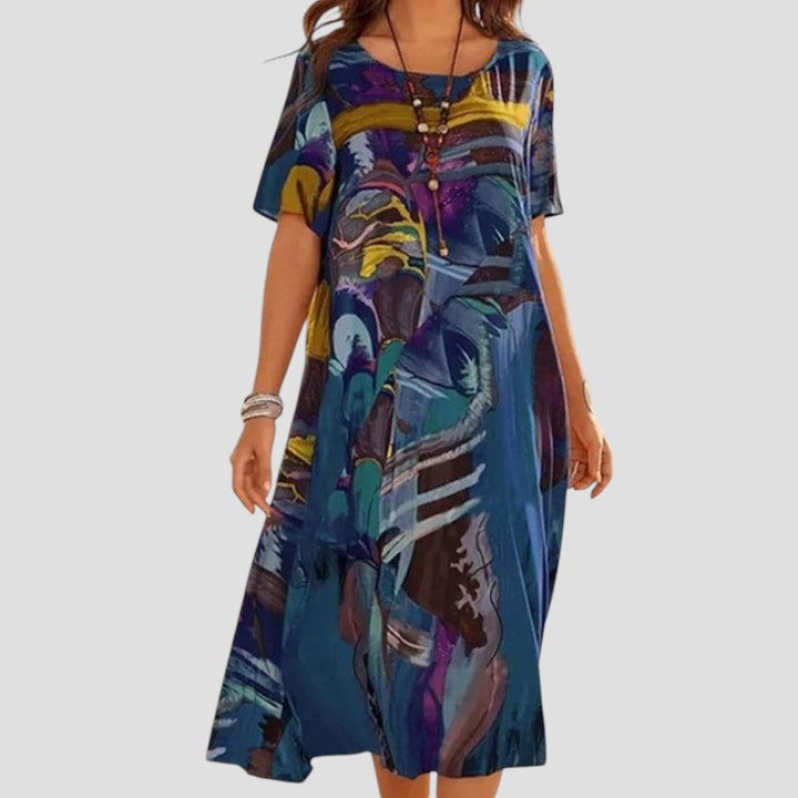 Teressa – Fließendes Midi-Sommerkleid