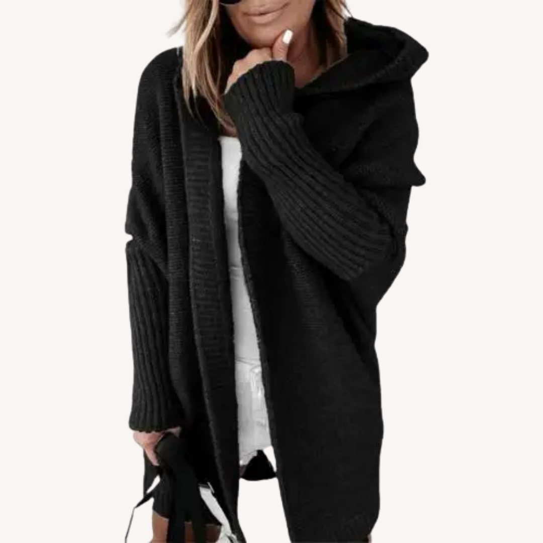 Paige | Legerer Kapuzen-Cardigan