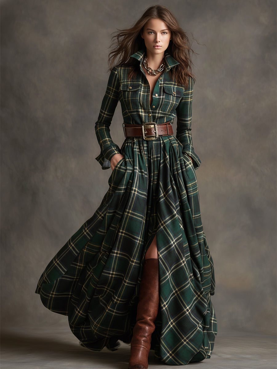 Helen – Gürtel-Hemdblusenkleid mit Taschen