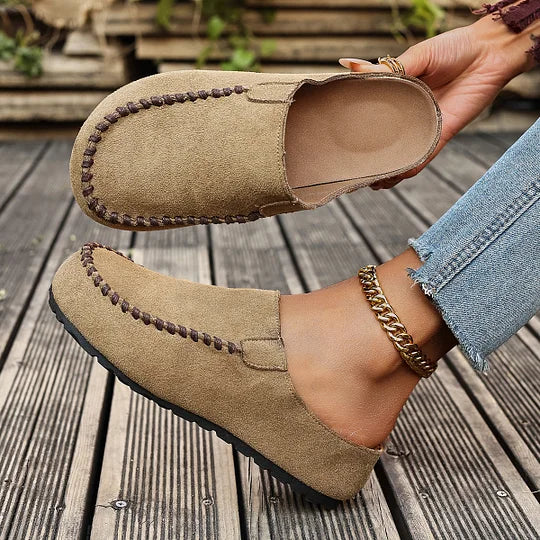 Arabella – Orthopädische Vintage-Pantoletten aus Leder