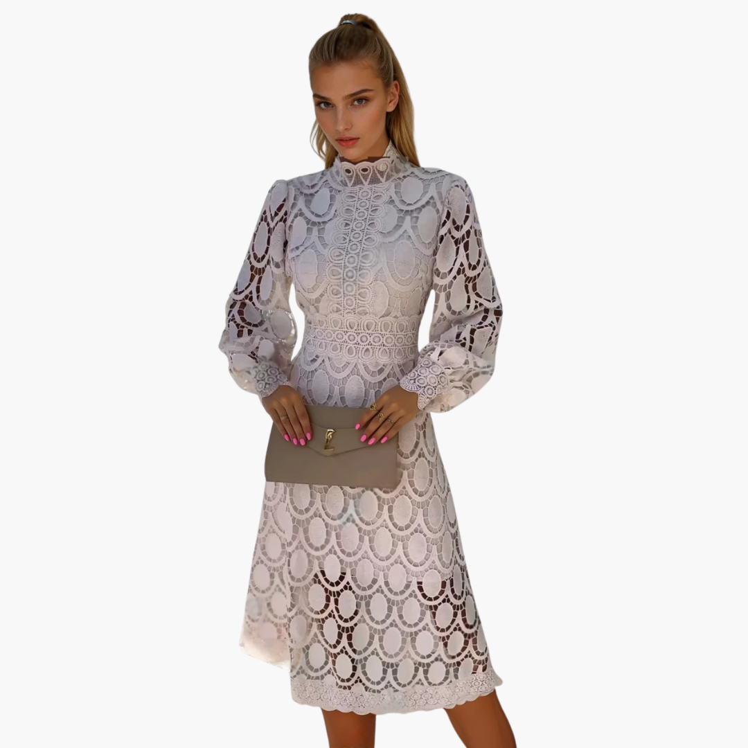 Eloise | Langes Patchwork-Kleid