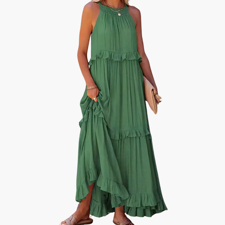Joanna | Ruffle Breeze Maxikleid