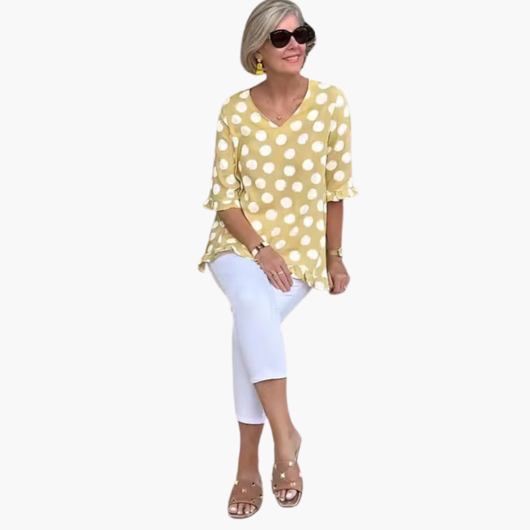 Evelyn | Stilvolle Bluse mit V-Ausschnitt