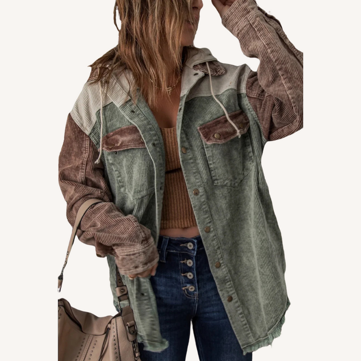 Nelli | Retro-Strickjacke mit Kapuze