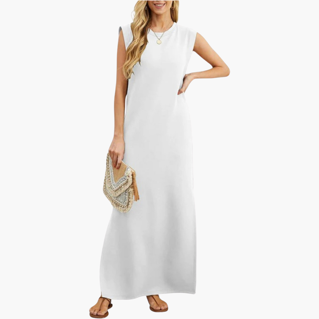 Esther | Knitterfreies, fließendes Maxikleid