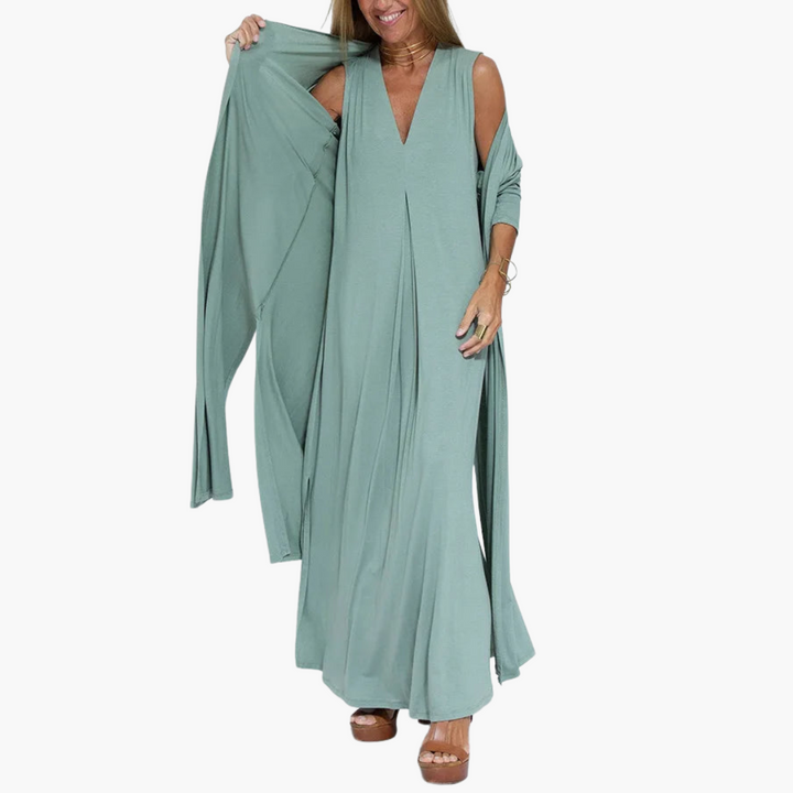 Brooklyn | Komfortables Luxuskleid mit Cardigan