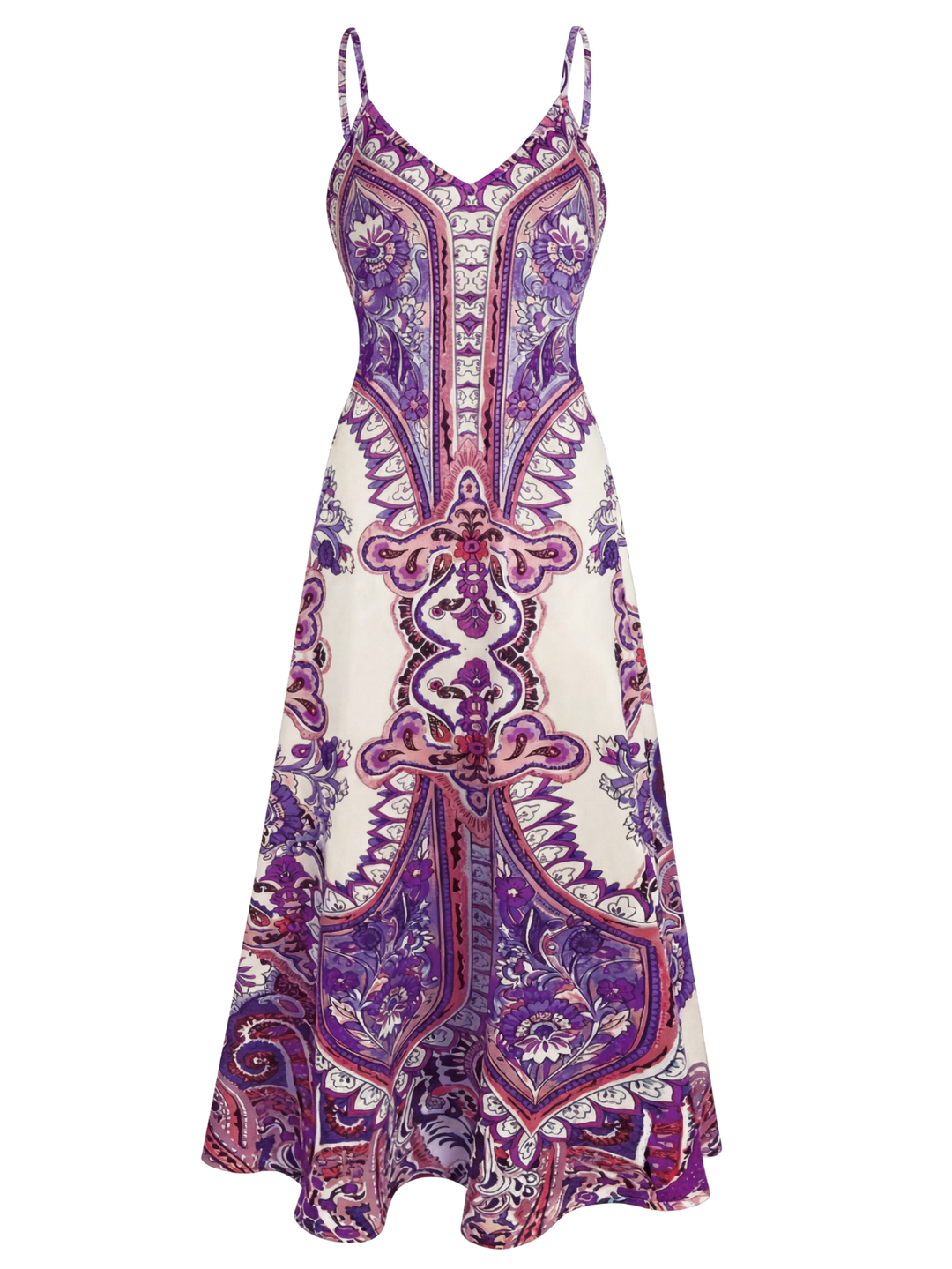 Caitlie – Ärmelloses Kleid mit Blumenmuster im Boho-Stil