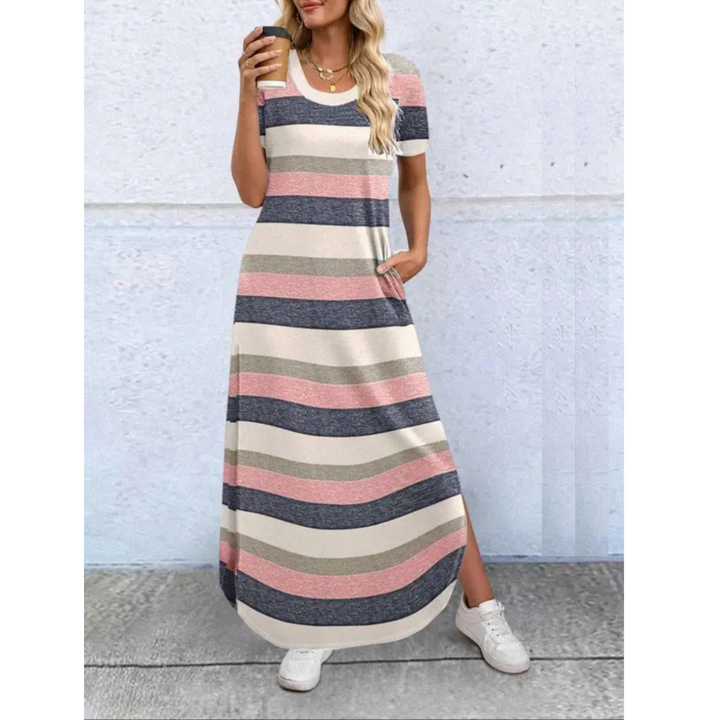 Caylee – Lässiges Sommer-Maxikleid mit Rundhalsausschnitt
