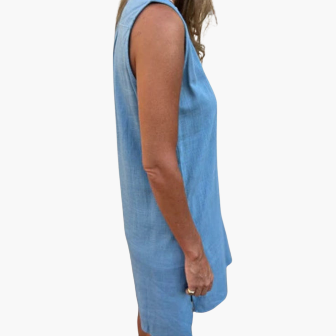 Harper | Ärmelloses Kleid mit V-Ausschnitt