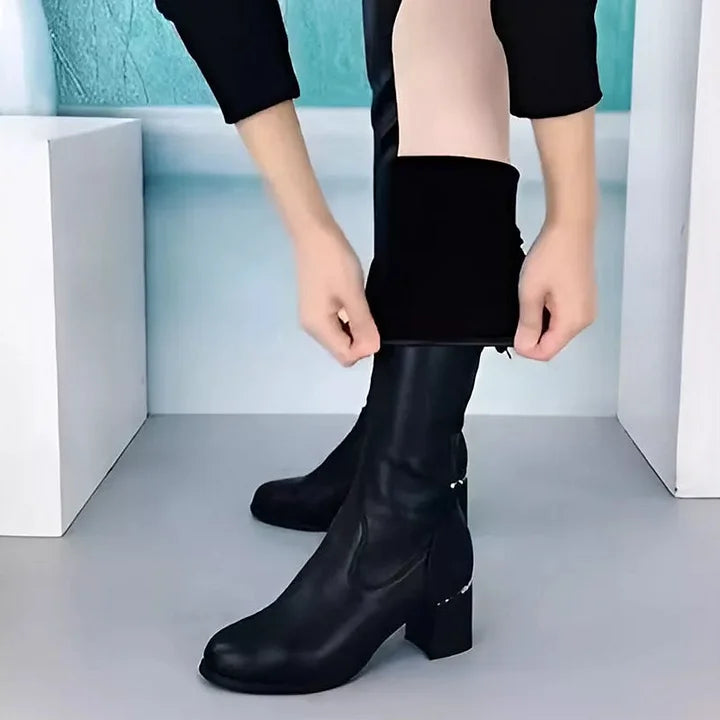 Nikka – Wärmende Stretch-Overknee-Stiefel