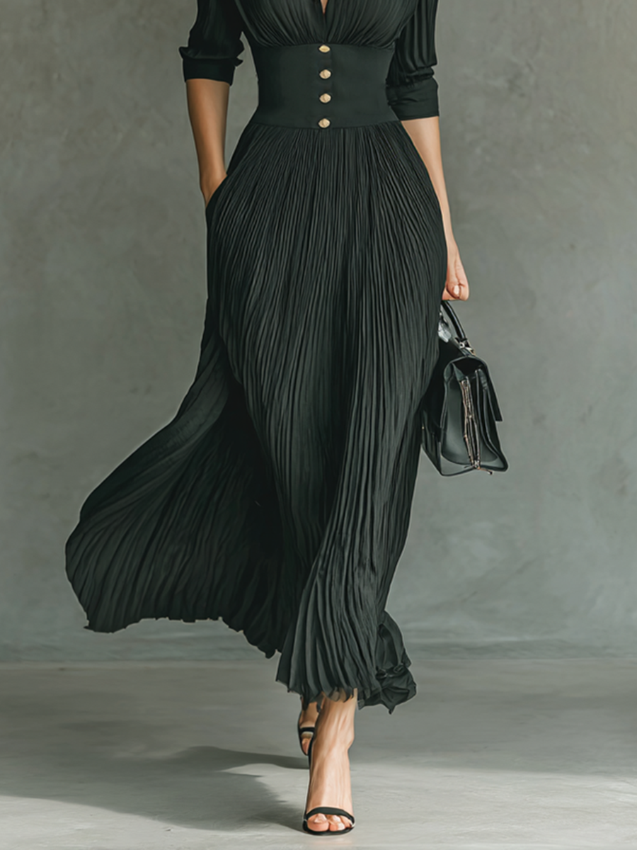 Gina - Maxikleid mit langen Ärmeln