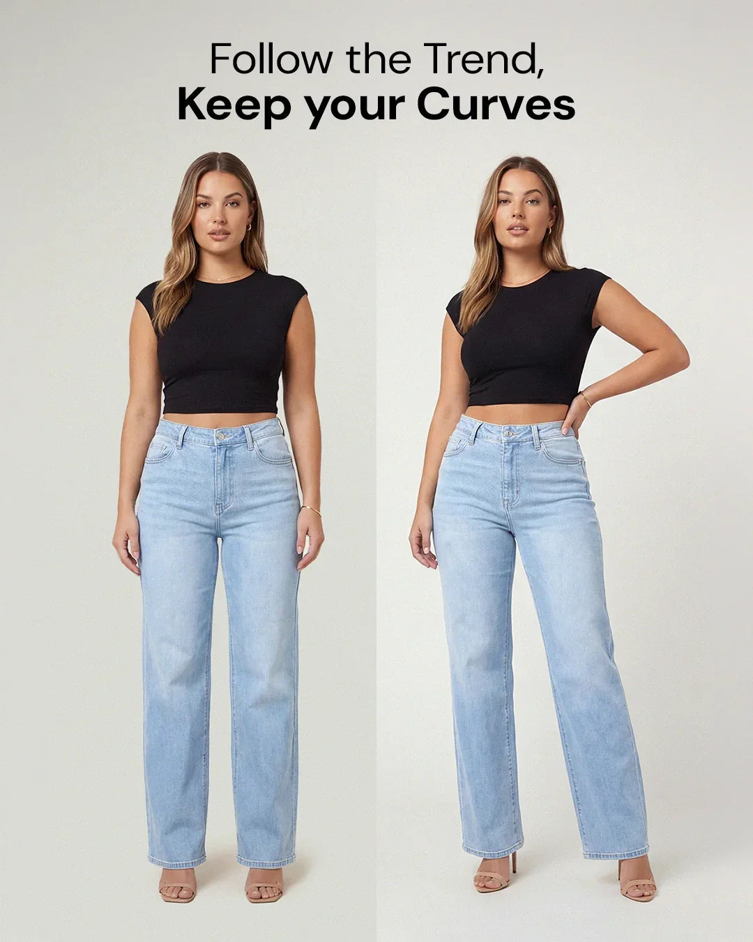 Remerie – Mid Rise BBL Wide Leg Jeans