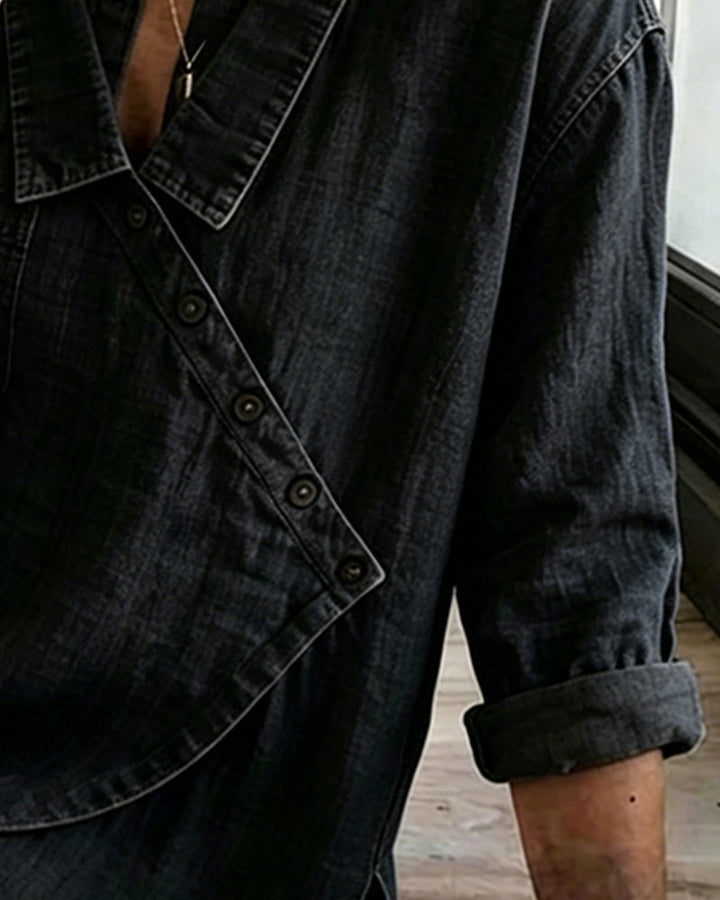 Veronica – Jeansbluse mit Knopfleiste