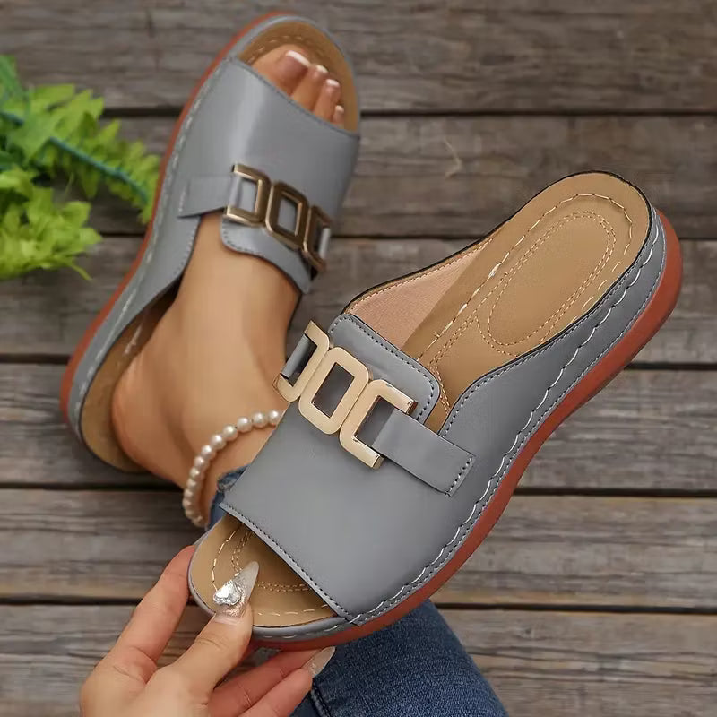 Marjorie – Orthopädische Komfort-Keilsandalen