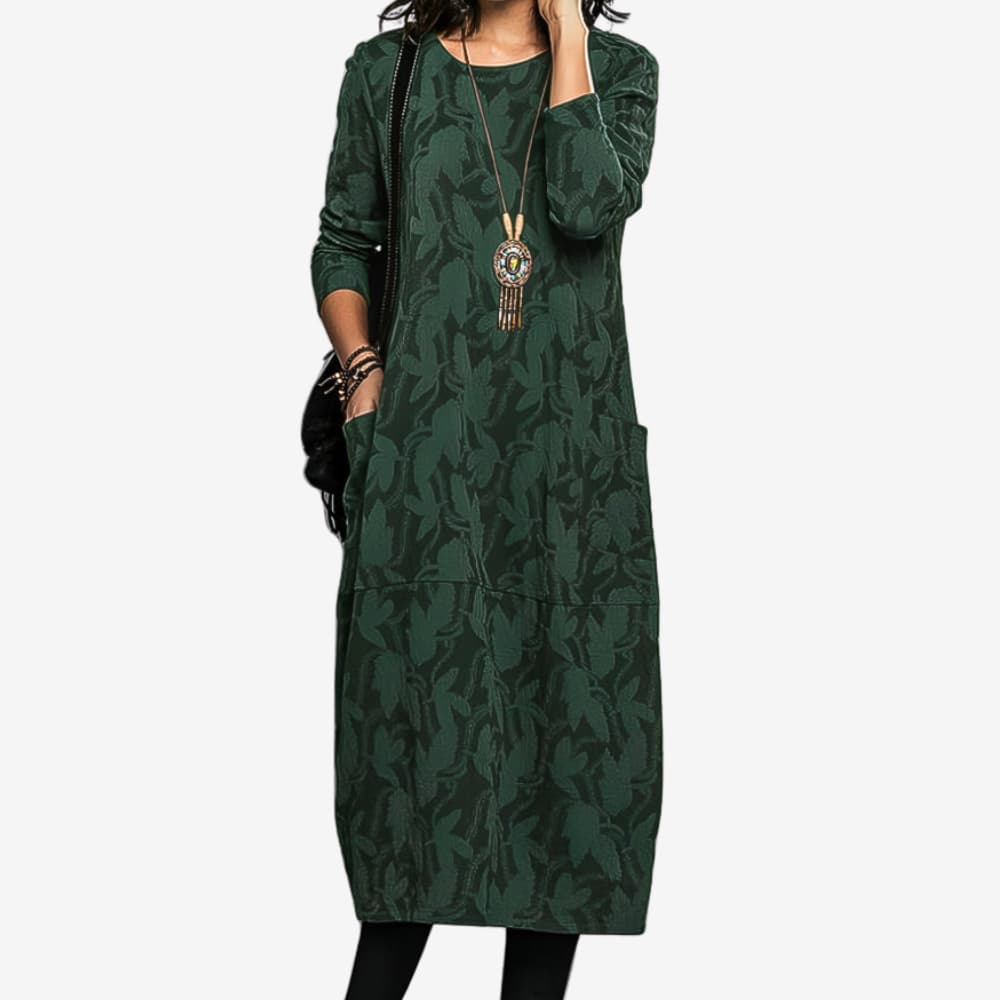 Martha | Lässiges Winterkleid mit Rundhalsausschnitt