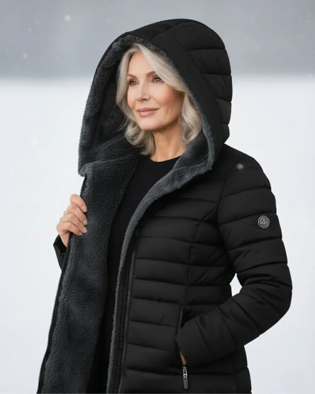 Nicole - Warme Winterjacke mit Kapuze