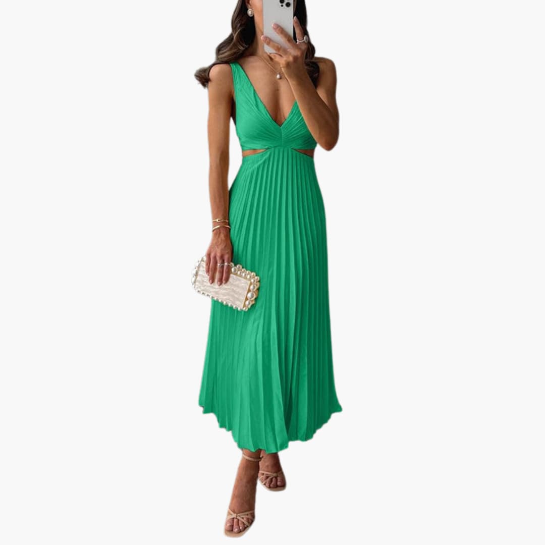 Sophie | Kleid mit Plissee-Ausschnitt