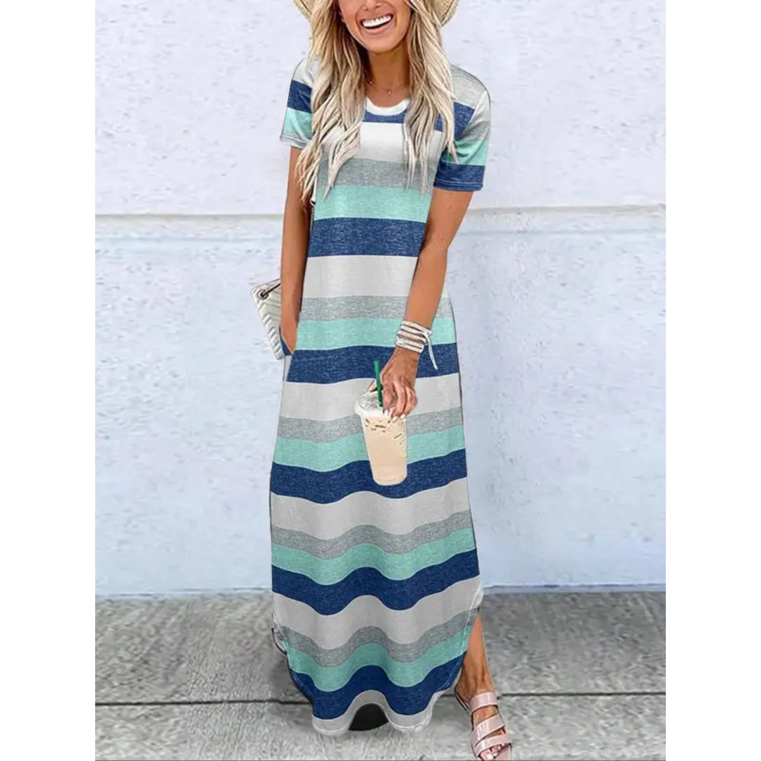 Caylee – Lässiges Sommer-Maxikleid mit Rundhalsausschnitt