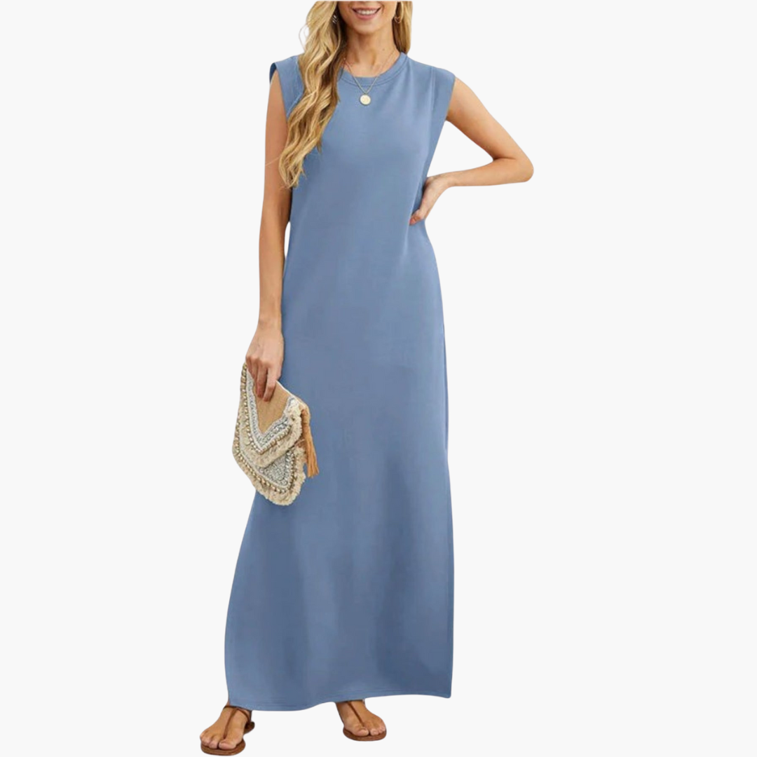 Esther | Knitterfreies, fließendes Maxikleid