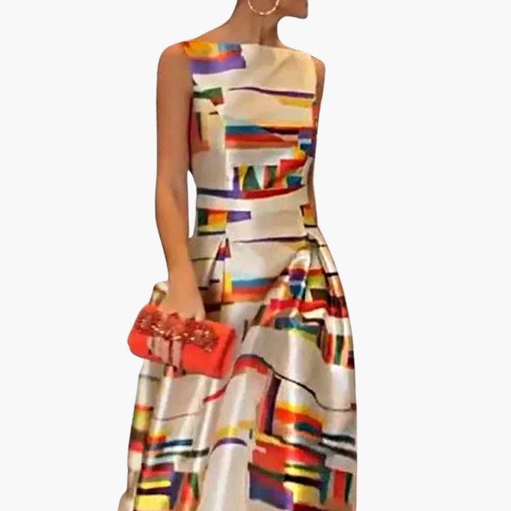 Mirabel | Geometrisches Maxikleid