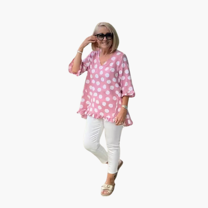Evelyn | Stilvolle Bluse mit V-Ausschnitt