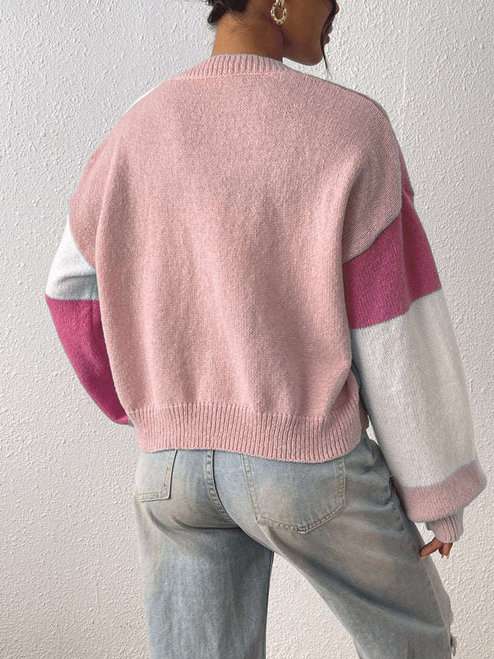 Adline | Colour-Block-Cardigan