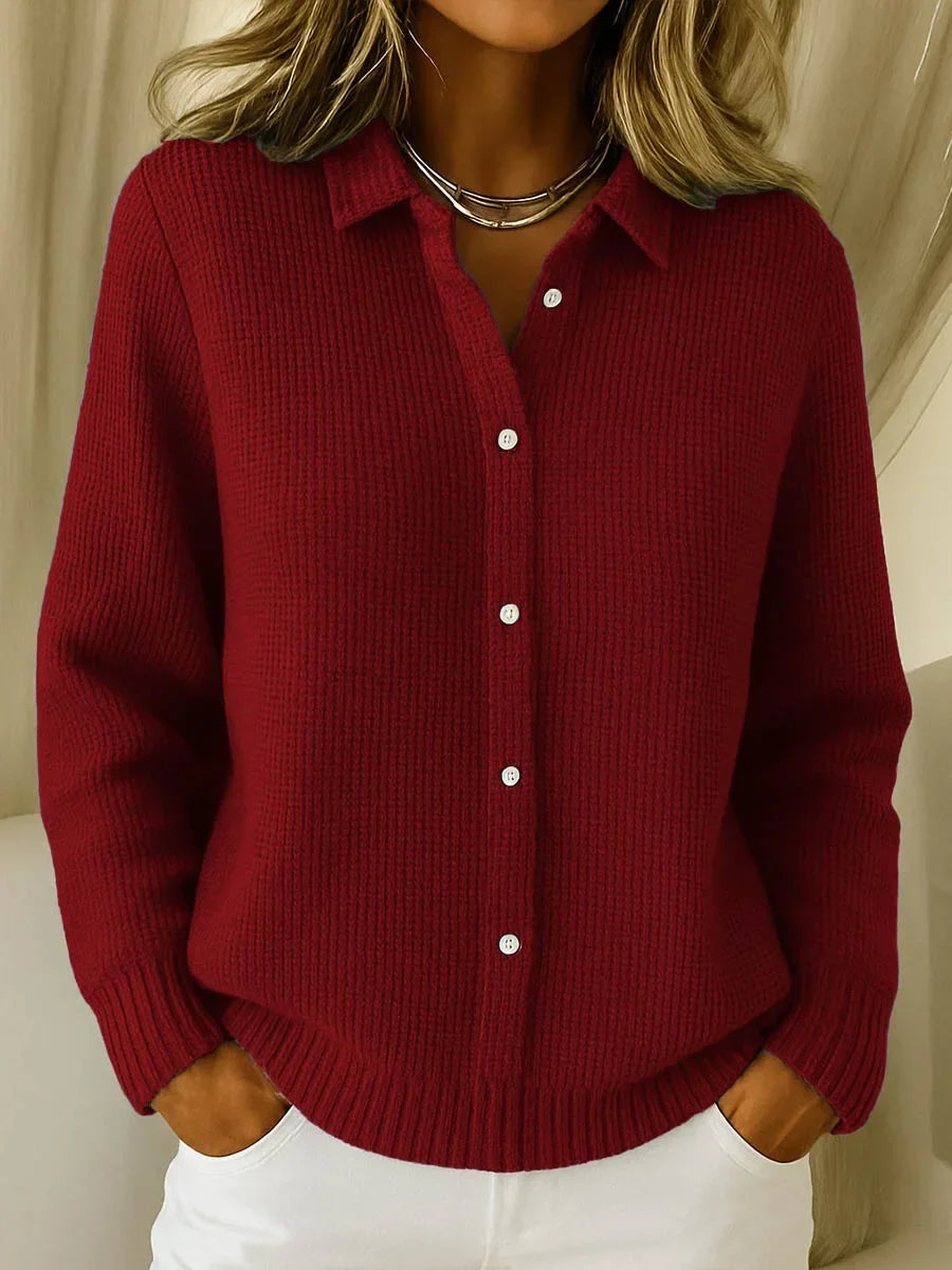 Katrina – Strickjacke mit strukturierter Strickoptik und Knöpfen