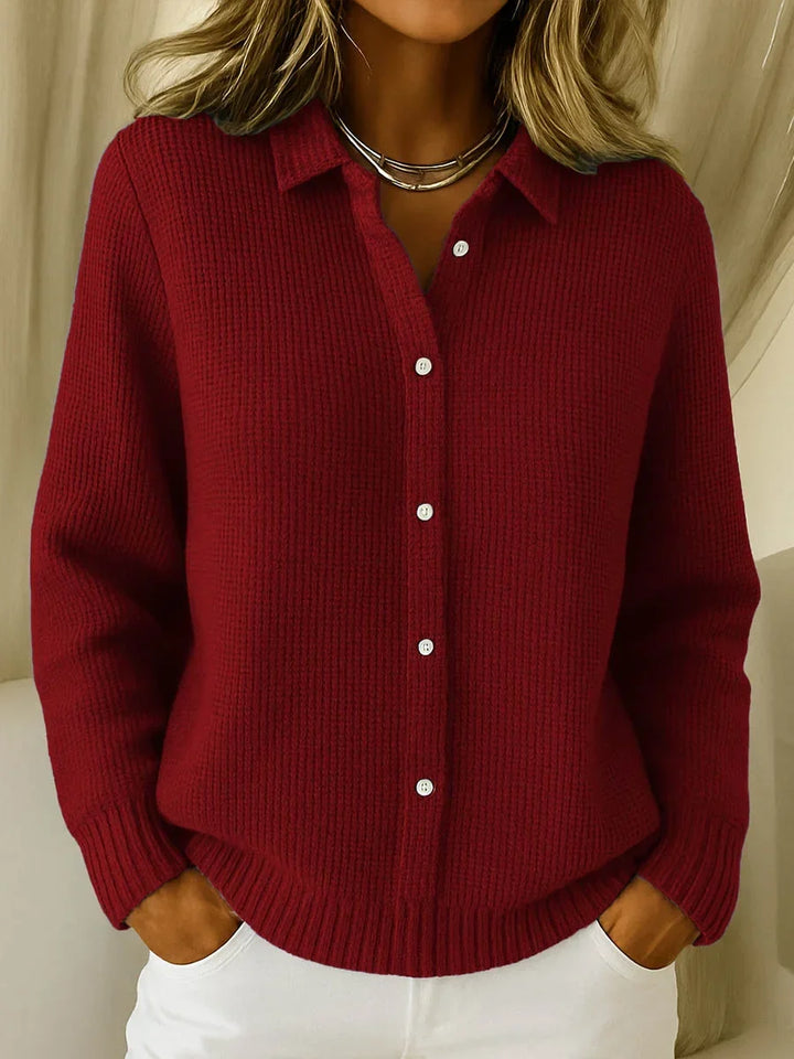 Katrina – Strickjacke mit strukturierter Strickoptik und Knöpfen
