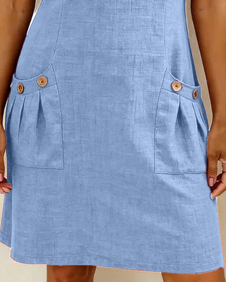 Vania - Baumwollkleid mit Reißverschlusstasche