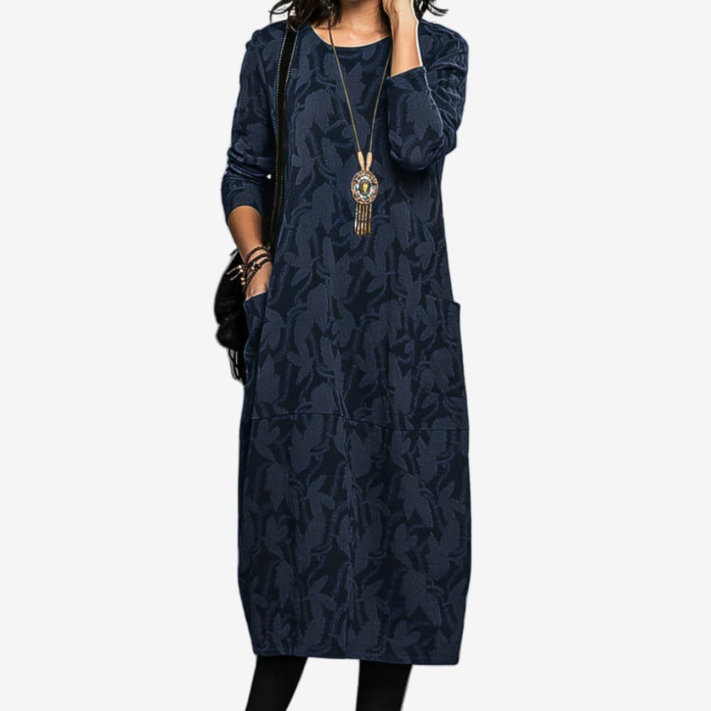 Martha | Lässiges Winterkleid mit Rundhalsausschnitt