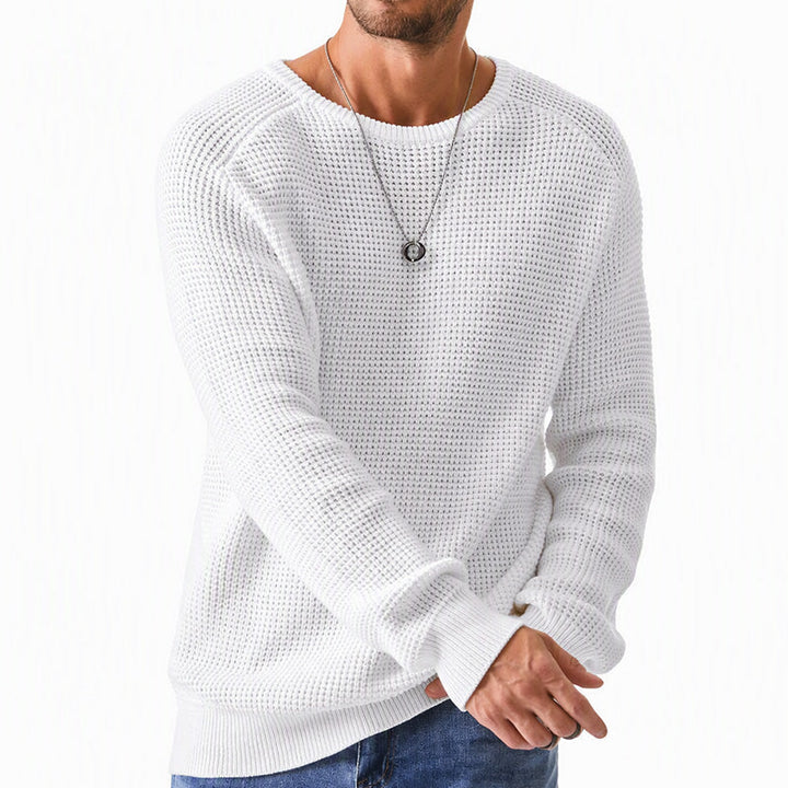 Holden - Pullover mit strukturierter Waffelstrick-Optik