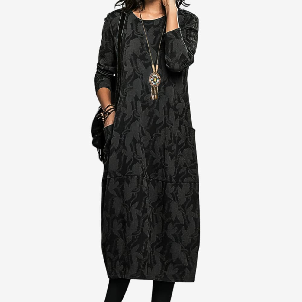 Martha | Lässiges Winterkleid mit Rundhalsausschnitt