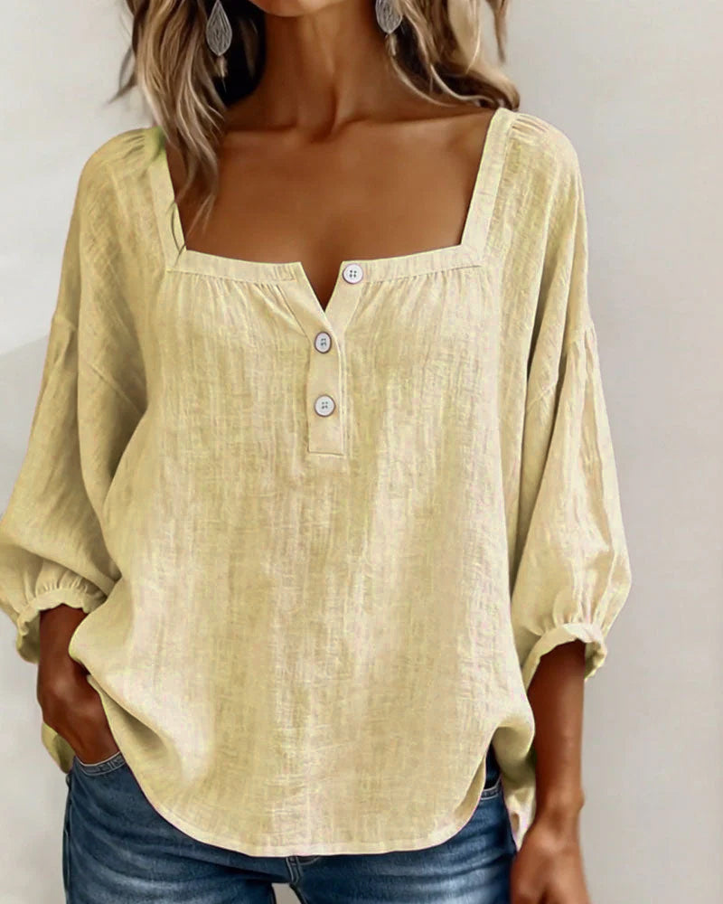 Fiona – Luftige Bluse aus Baumwollleinen