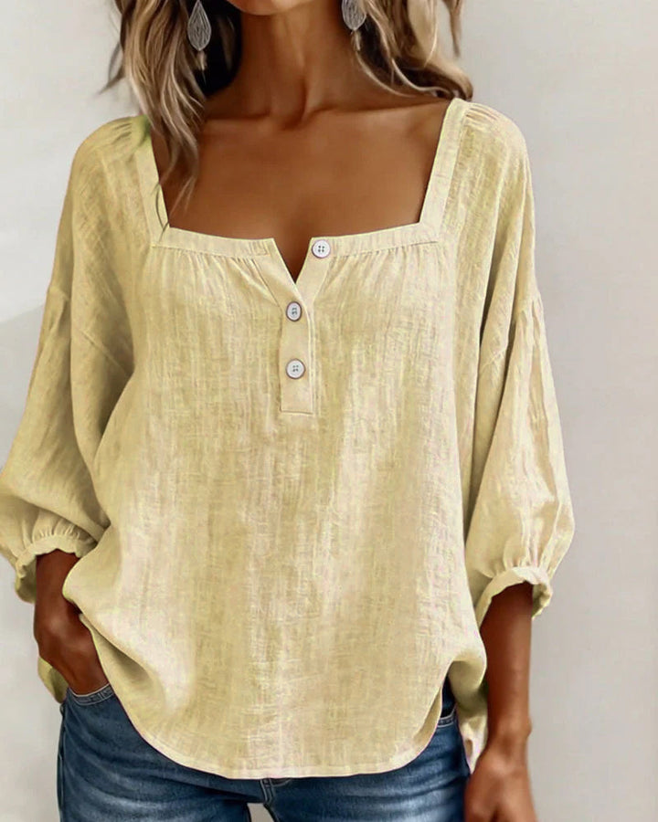 Fiona – Luftige Bluse aus Baumwollleinen