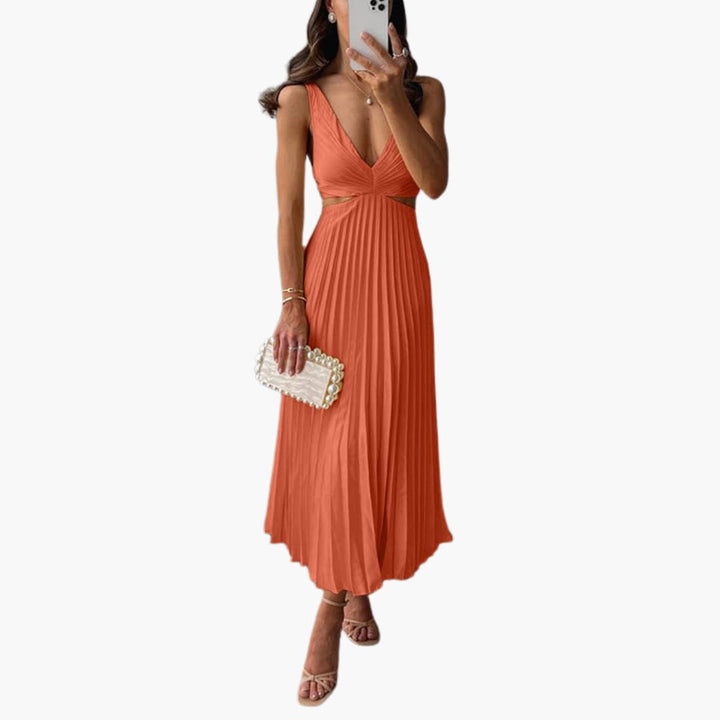 Sophie | Kleid mit Plissee-Ausschnitt