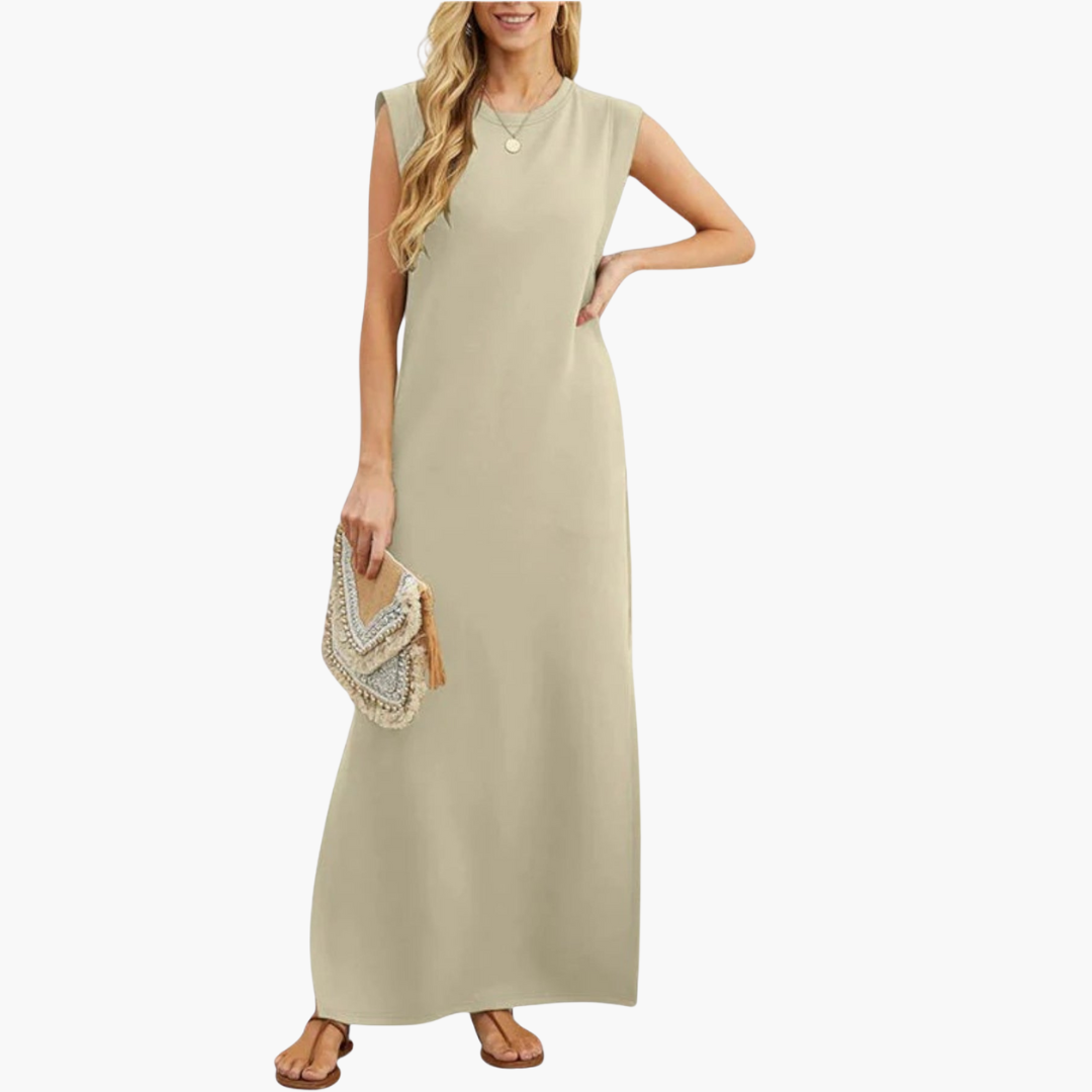 Esther | Knitterfreies, fließendes Maxikleid