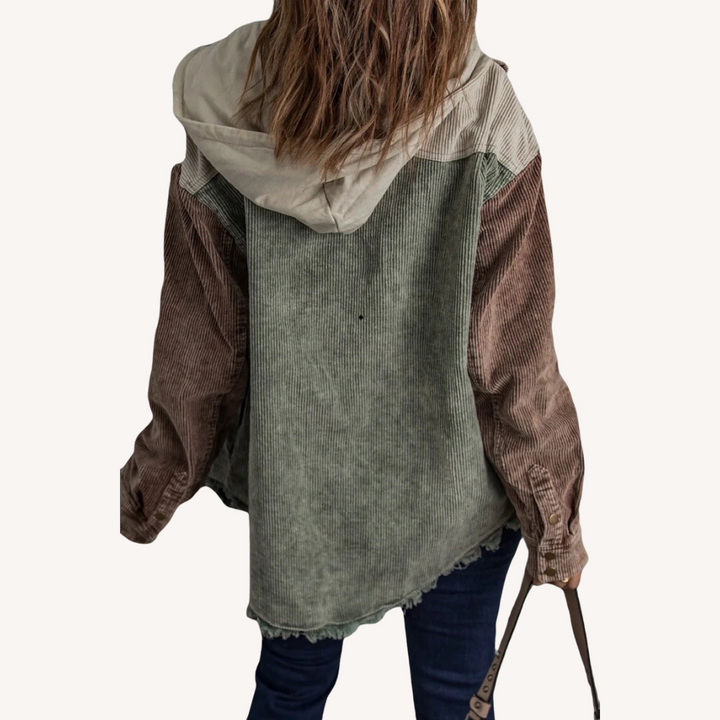 Nelli | Retro-Strickjacke mit Kapuze